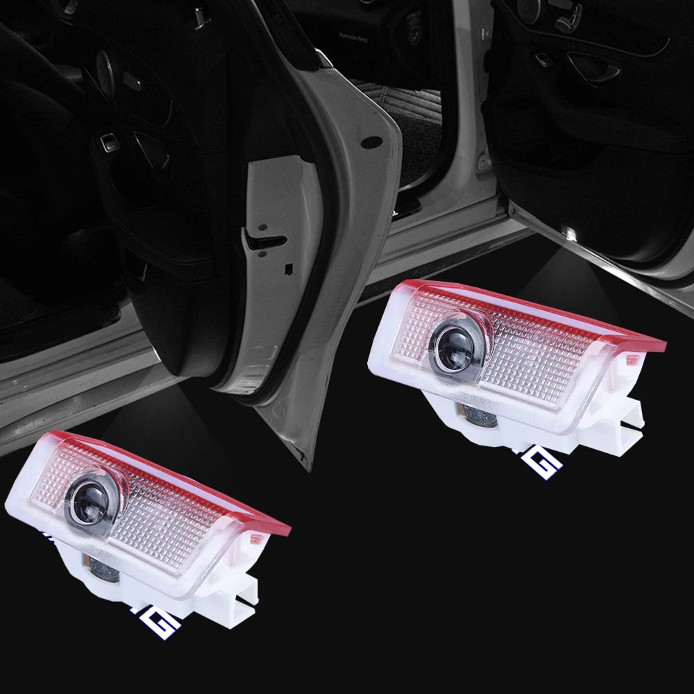 

2pcs For AMG Mercedes W212 W205 W213 W176 C204 W246 W166 ML GL GLC GLE GLS GLA AMG Logo Projector Car Door Light Welcome Light