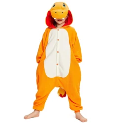 Children's Cartoon Homewear Spitfire Dinosaur Dragon Kigurumi Kid's Onesies Pajamas Carnival One-piece Costume