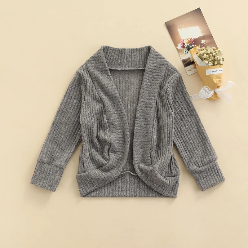 Ma&Baby 1-6Y Children Kid Baby Girls Knitted Cardigan Long Sleeve Sweaters Autumn Spring Clothing Costumes DB88