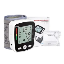 Braço monitor de pressão arterial profesional monitor de freqüência cardíaca tensiometro digital dispositivo medidor médico tonômetro automático