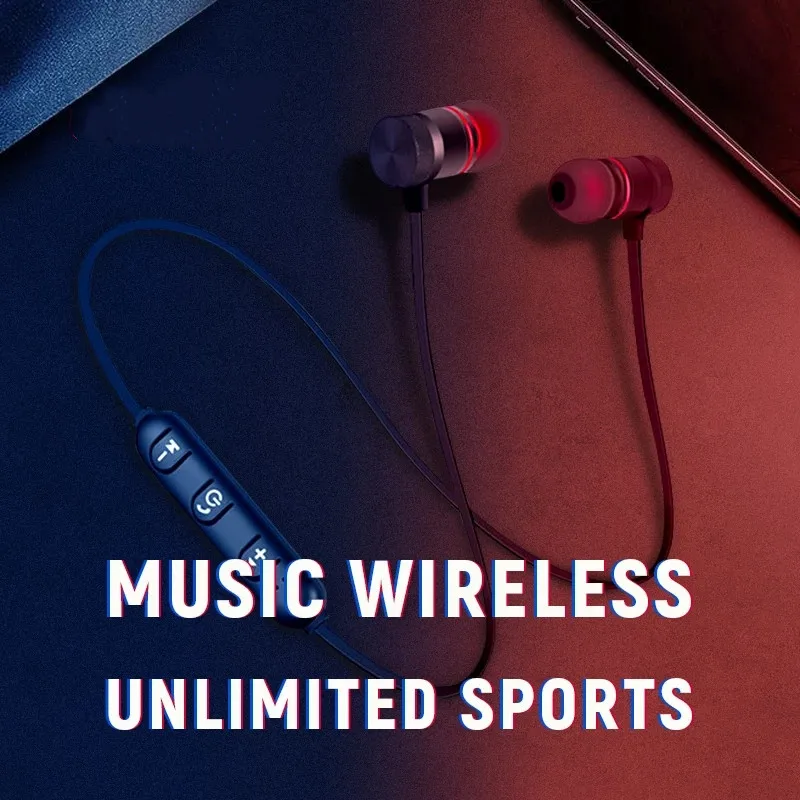 Wireless Bluetooth Earphone Handsfree Neckband Magnetic Headset Stereo Sport Music Headphone With Mic For All Smart Phone
