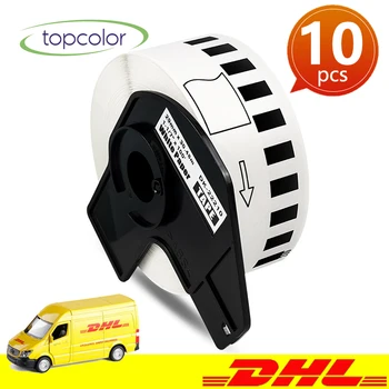 

Topcolor 10PK 22210 Replace Brother DK-22210 DK Labels Paper Roll 29mm Width Continues Label QL570VM QL580N QL650TD QL-700 Print