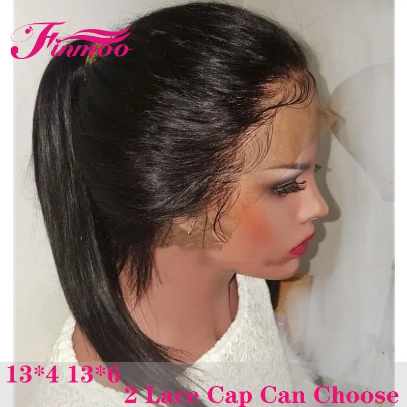 13X4 13x6 прямые человеческие волосы на кружеве парики индийские волосы remy Предварительно выщипанные с детскими волосами отбеленные узлы для женщин натуральный цвет