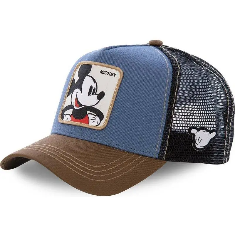 High Quality Disney Animal Mickey Anime Snapback Cotton Baseball Cap Men Women Hip Hop Dad Mesh Trucker Hat Dropshipping