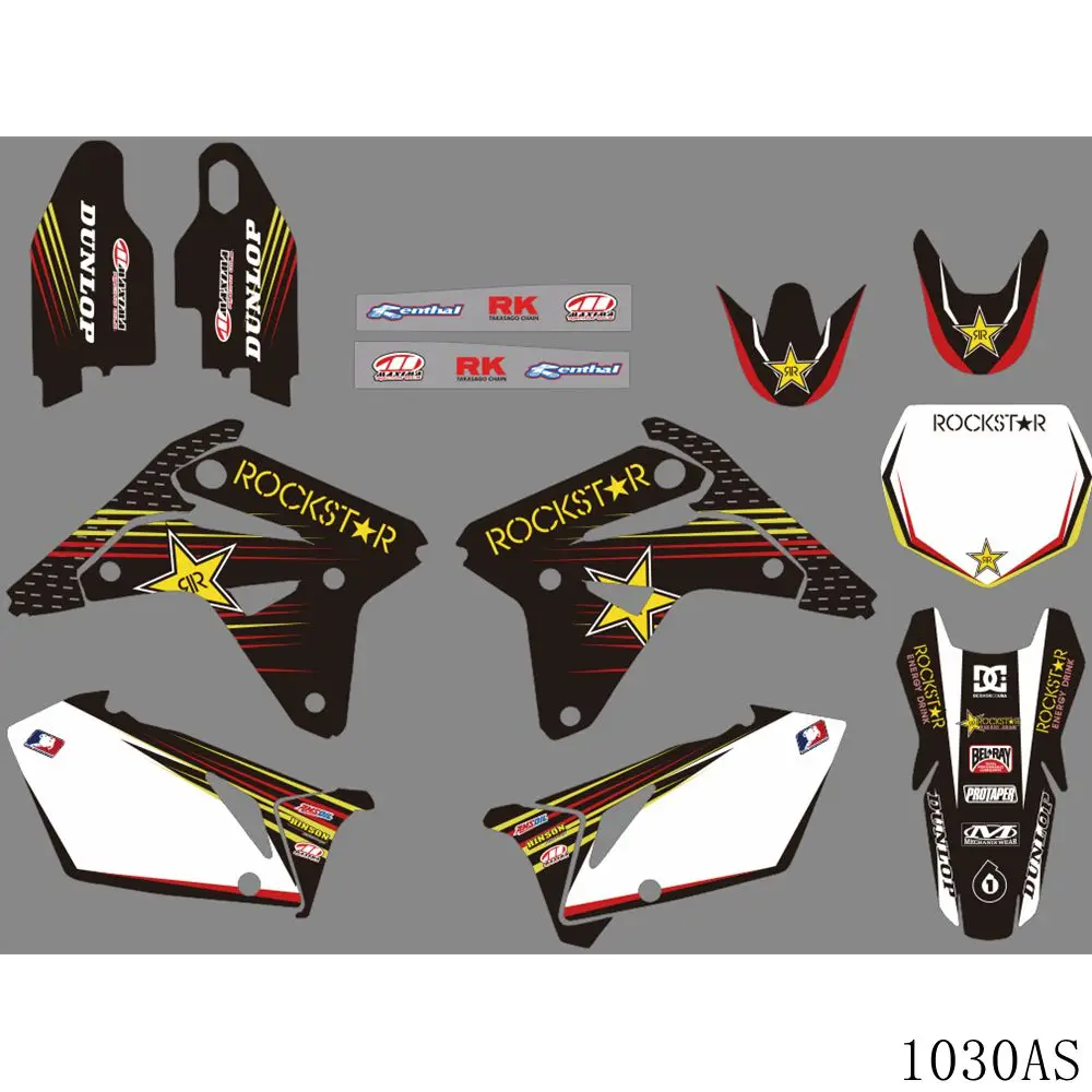 Full Graphics Decals Stickers Motorcycle Background Custom Number Name For SUZUKI RMZ450 RMZ 450 2007 | Автомобили и мотоциклы