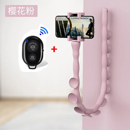 pink kit Универсальный гибкий держатель, держатель для ленивого мобильного телефона, подставка, держатель, гибкая кровать, стол, стол, зажим, кронштейн, держатель для gopro xiaoyi - Цвет: pink kit