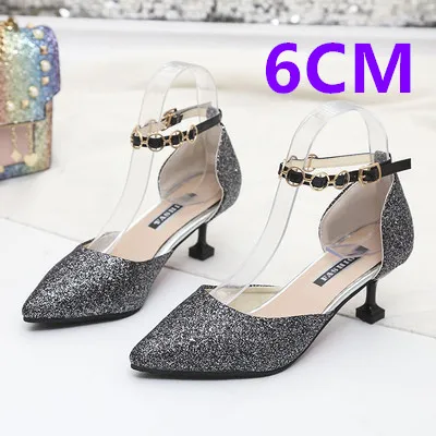 Cresfimix/пикантные женские вечерние туфли на высоком каблуке серебристого цвета; Милые Удобные женские свадебные туфли на высоком каблуке 8 см; сезон весна-лето; a2432 - Цвет: l