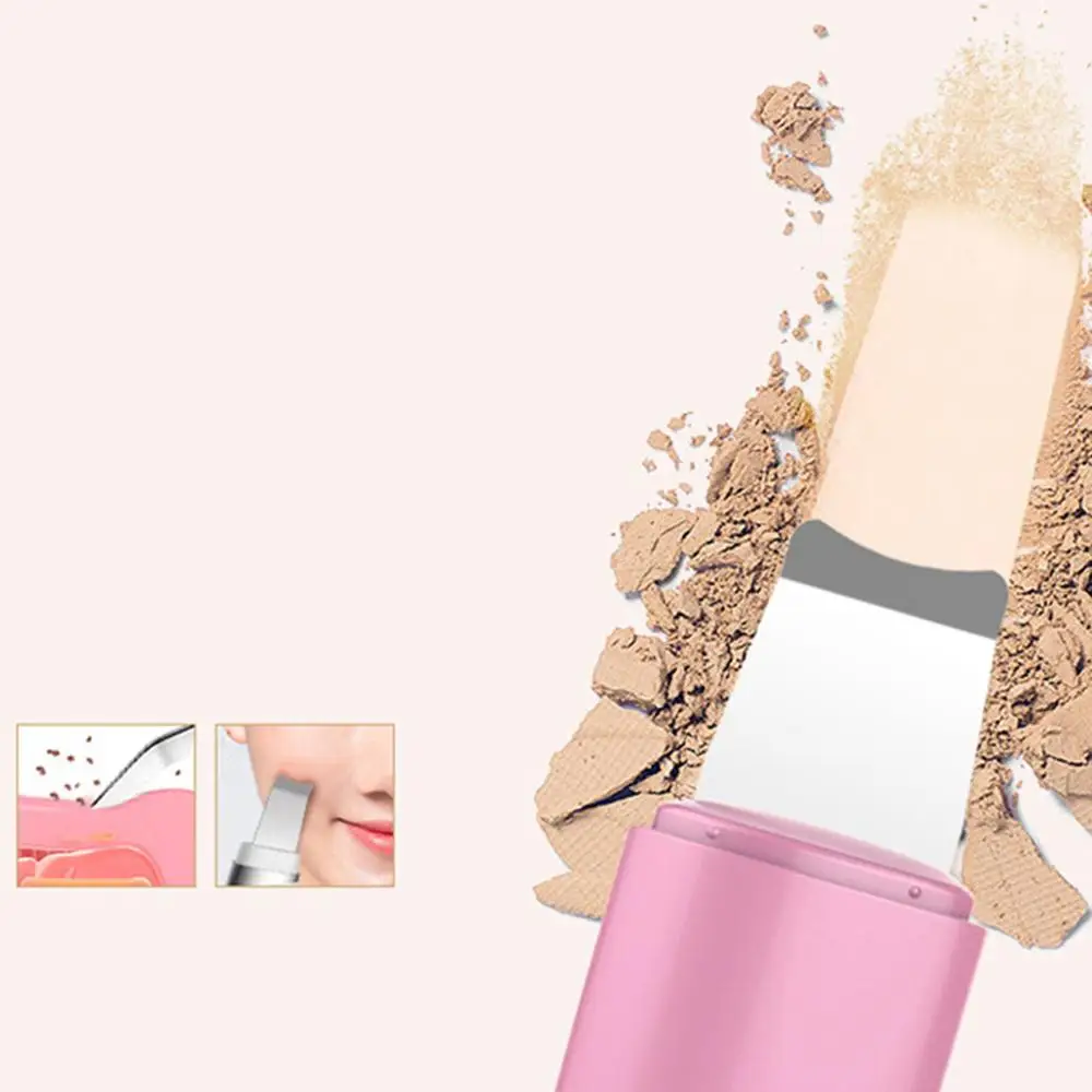 Ultrasonic Skin Scrubber Cleansing Instrument Blackhead Acne Removal Facial Spa Exfoliator Comedone Extractor Face Cleaner