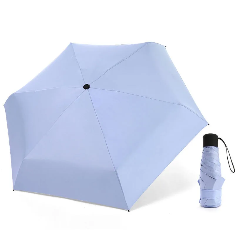 Синий Taschenschirm Auf-Zu Automatik Mini Regenschirm Winddicht Schwarz зонт мини Ультра светильник 50% зонт от солнца A1 - Цвет: Синий