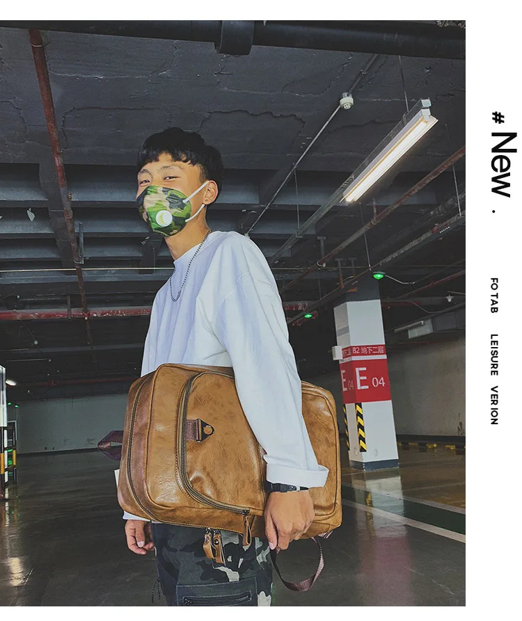 Black Brown PU Leather Backpack Laptop Bag for Men 2019 High Quality Retro School Bagpack Big Fashion Casual Business Travel Bag (3)