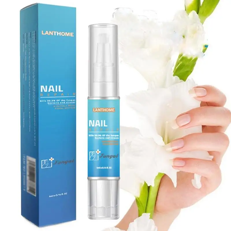 4ml Nail Repair Treatment Liquid Fungus Remover Protective Nail Pen Brush Nail Nourishing Brightening Hand Foot Care
