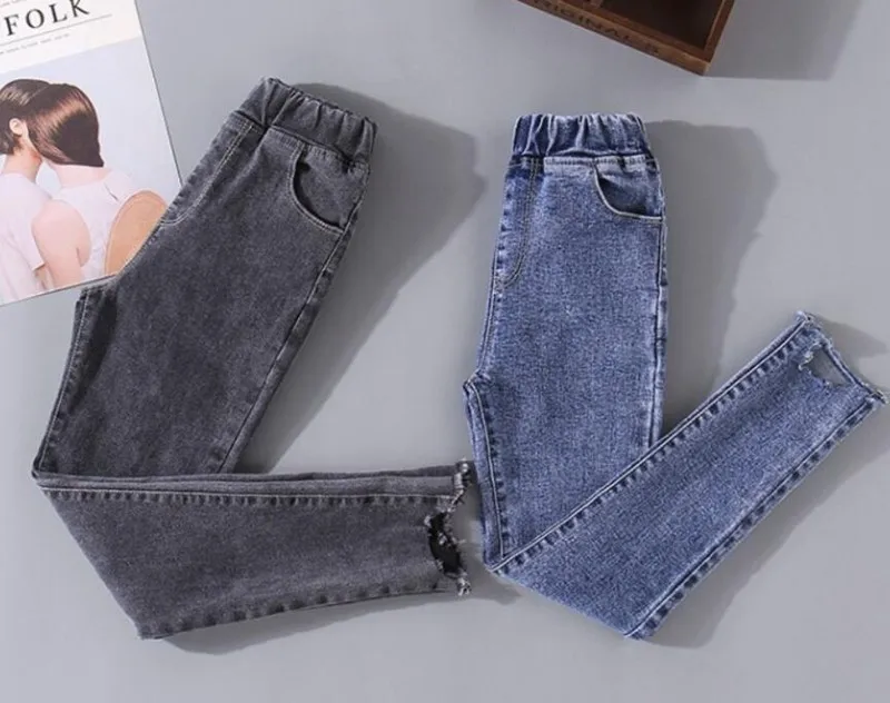 COOTELILI straight Jeans For Girls Fashion Kid Pants Kids Clothes For Girls Children Denim Jeans Girls Casual Long Trousers (8)