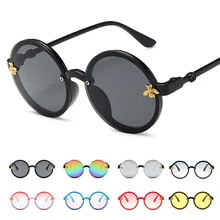 

Steampunk Bee Kids Sunglasses Boys Girls Round Sun Glasses 2020 Luxury Vintage Children Sunglasses Oculos Feminino Accessories