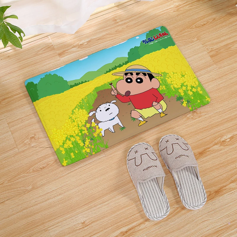 Мультфильм Crayon Shinchan принт домашний Коврик для двери стелька для кухни ковер для дома и улицы Добро пожаловать ванная комната Противоскользящие коврики 80 см