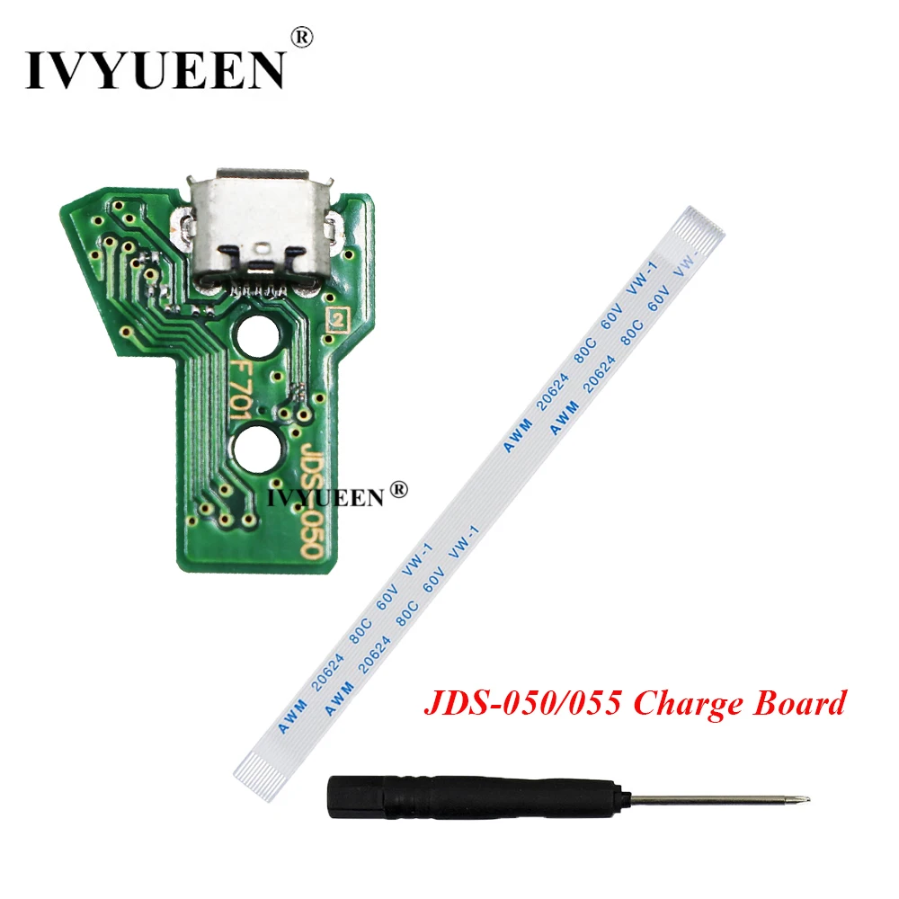 Гибкий кабель питания IVYUEEN для Dualshock 4 PS4 Pro Slim Controller плата с разъемом зарядки JDS 030 040
