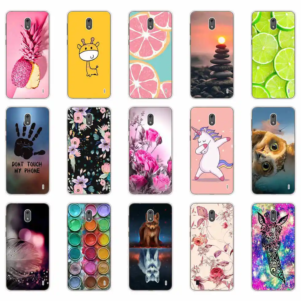 For Nokia 2 TA-1029 TA-1080 Case Cover Soft Silicone TPU bumper Painted Phone Back full Protective | Мобильные телефоны и