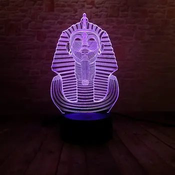

Cool 3D Illusion LED Nightlight Colorful Changing Desk Light Androsphinx Model Egypt Sphinx Figure Toys