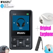 Новинка, оригинальный Bluetooth MP3-плеер RUIZU X55, 32 ГБ, мини-клипса с экраном, поддержкой FM, записи, электронной книги, шагомера, часов