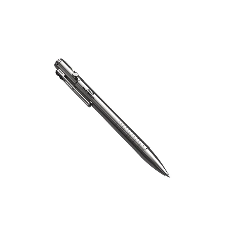 Tactical Self Defense Bolt Action Pen Titanium Glass Breake LED Flashlight Pen 