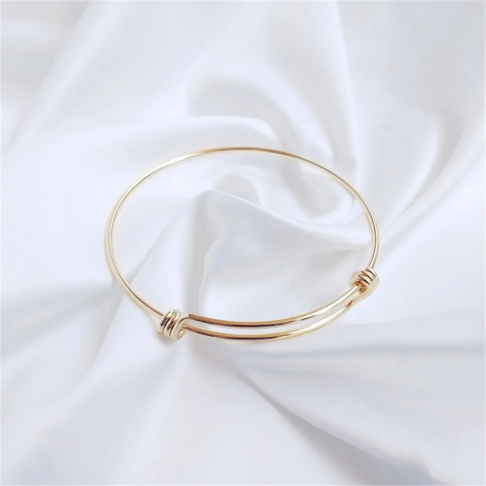 14K Gold Plated Bracelet diy hand winding adjustable hand ring jewelry material