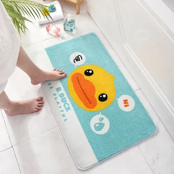 

Doormat Cartoon Kitchen Carpet Small Yellow Duck Door Mats Home Bathroom Mat Outdoor Absorbent Entrance Carpets Floor Non-slip