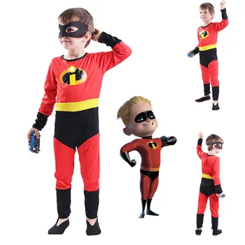 

Cosplay Children's Jumpsuits Halloween Costume Mr. Incredible jumpsuit Costume boys Dash Cosplay Kids Superhero Costume
