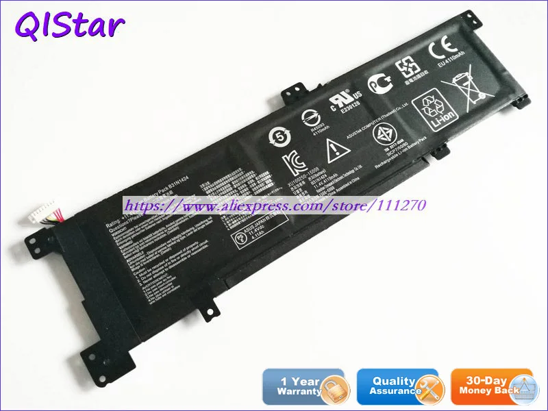 QISTAR 11,4 V 48Wh подлинный B31N1424 Аккумулятор для ноутбука Asus K401LB K401LB-FA013D K401LB-WS71 ноутбук