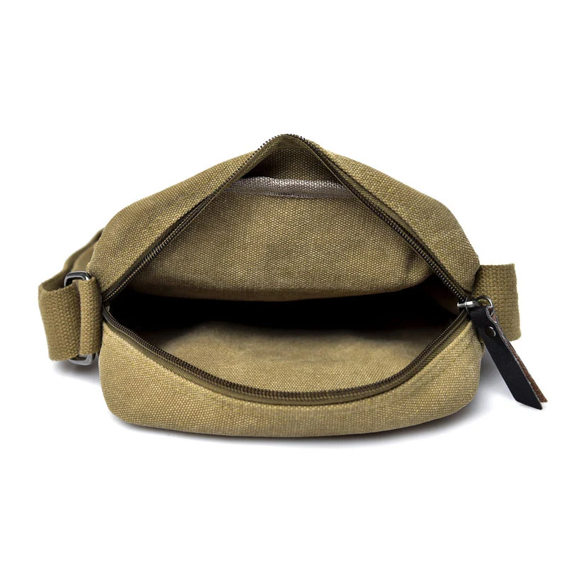 Men's Casual Multi Function One Shoulder Bag Waterproof Canvas Sling Bag Travelling Outing Outdoor Pouch