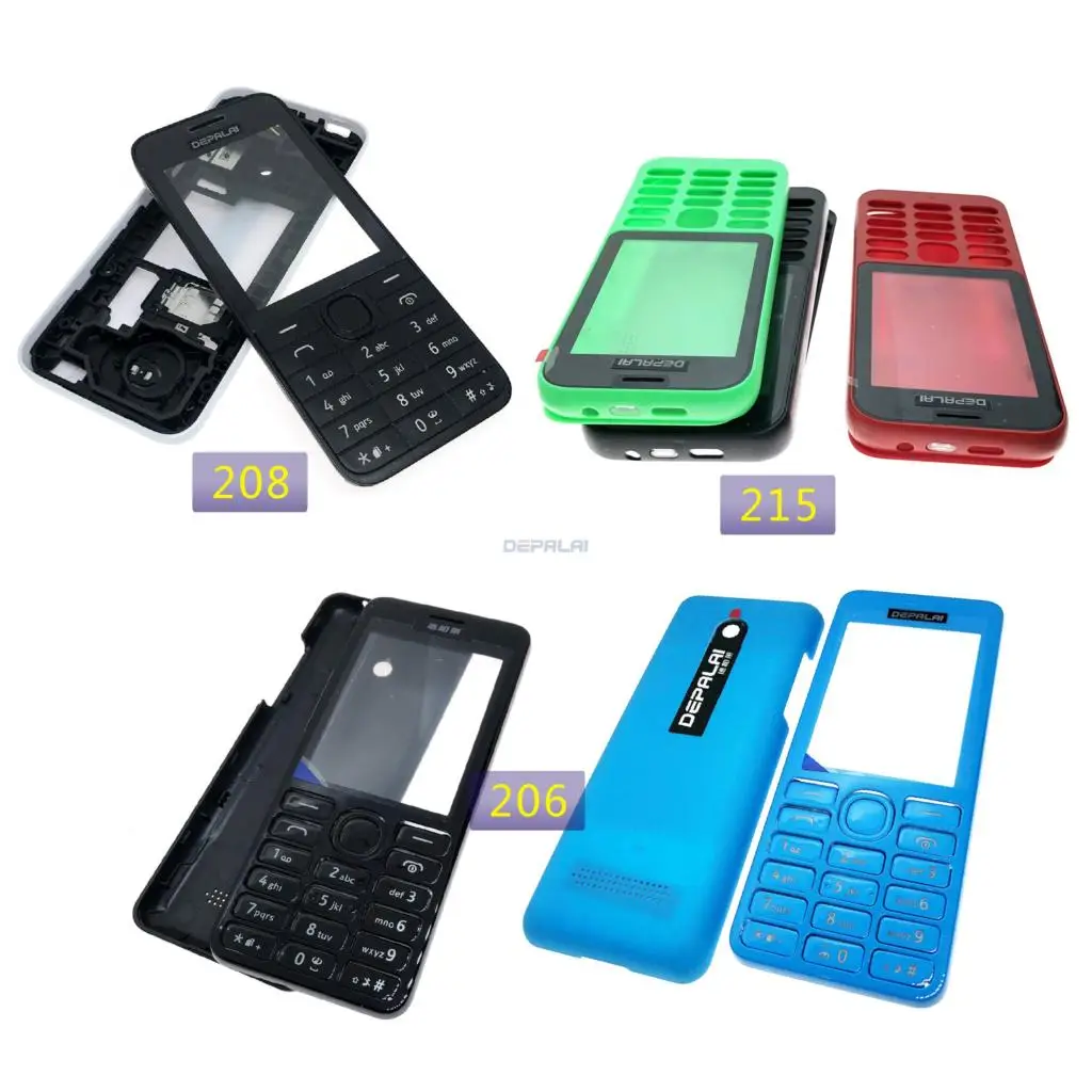 Новый высококачественный корпус для Nokia 208 с двумя SIM-картами 2080 215 206 2060 мобильный