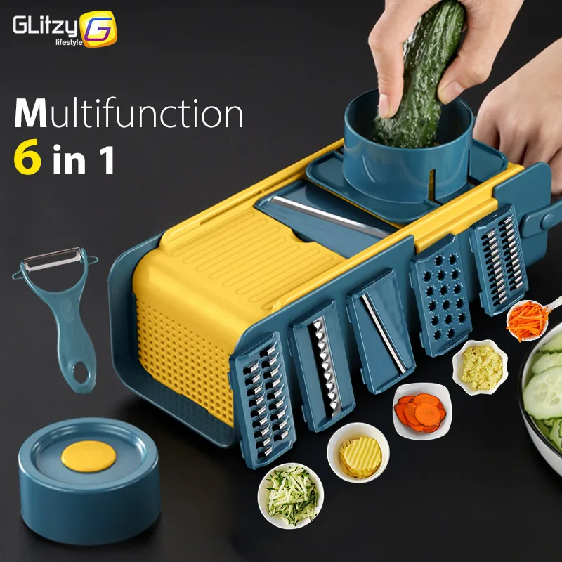 Vegetable Slicer 6 In 1 Multifunctional Fruit Potato Peeler Carrot