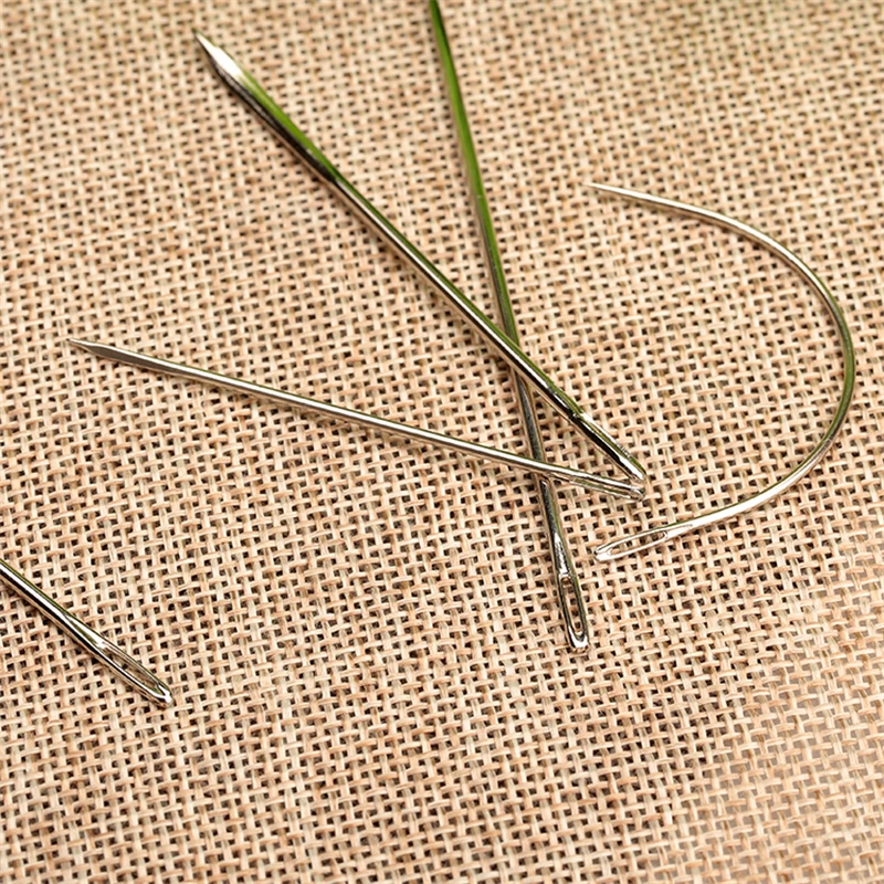 Ago Da Cucire In Pelle Kit 7 Aghi Curvi In Pelle - Per Cucito A Mano Su Tappeti, Cuoio E Tessuti Spessi Aghi Tessuti Spessi - Foto 4
