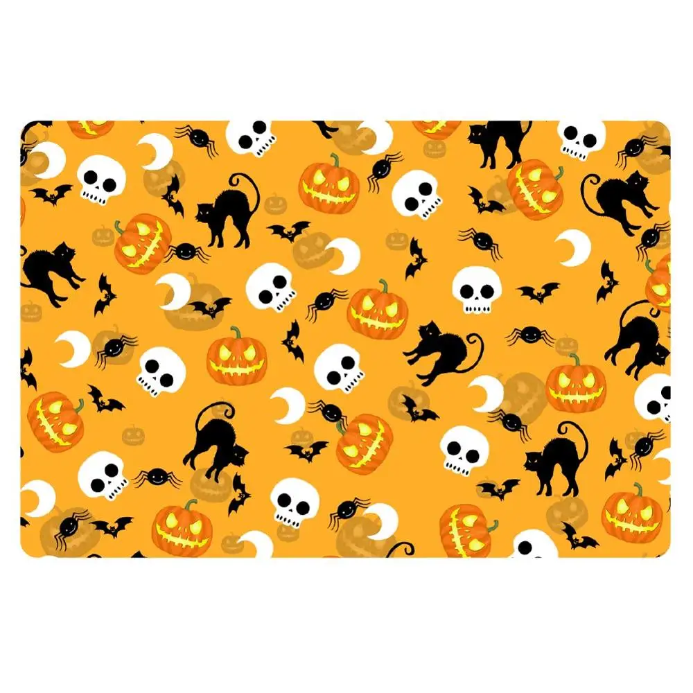 Upetstory Happy Hollween Противоскользящий коврик входной двери коврик для прихожей моющийся Ванная комната Lving ковер домашний деко - Цвет: CC3754U