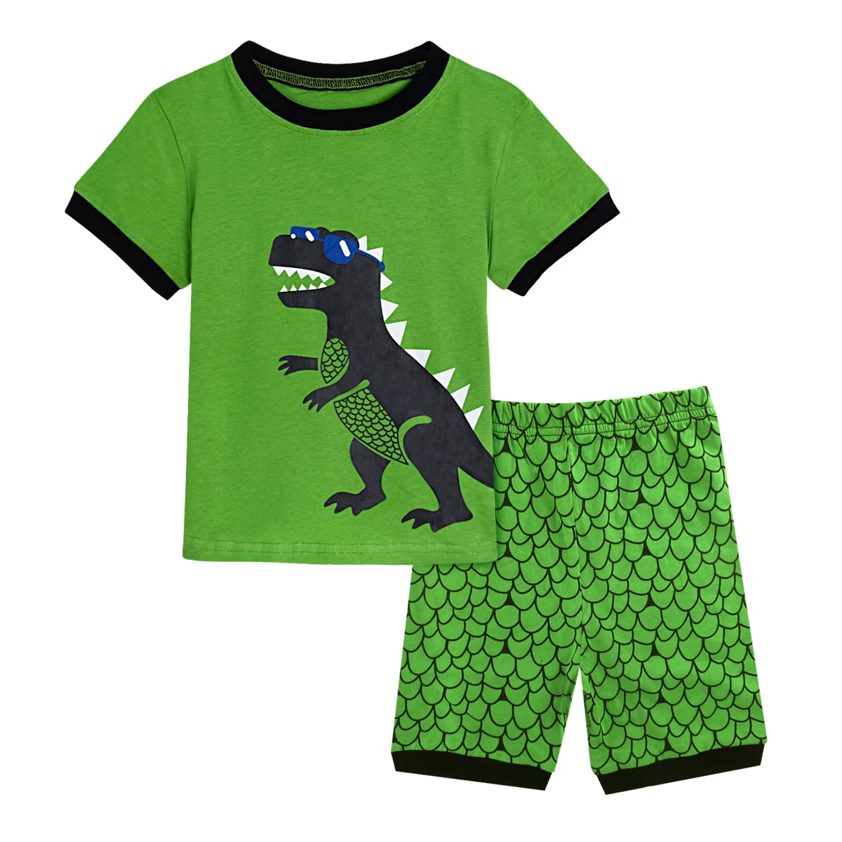 Детские пижамы для мальчиков и девочек одежда для сна с единорогом детская пижама с динозавром детские весенние летние пижамы Домашняя одежда, комплект одежды для девочек Bebe - Цвет: Dinosaur-2
