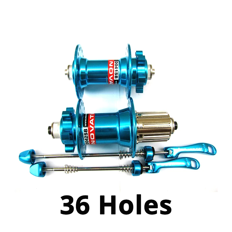 Blue a pair 36H NOVATEC сплав J-HOOK ступицы D041SB D042SB дисковые карты тормоза быстросъемные MTB горный велосипед Подшипник велосипедные ступицы 32 36 отверстия 32h 36h - Цвет: Blue a pair 36H
