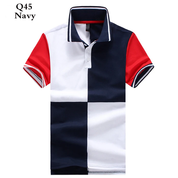 Polo shirt men jersey Short sleeve High Quality casual polo New spell color breathable Male Summer cool polo homme