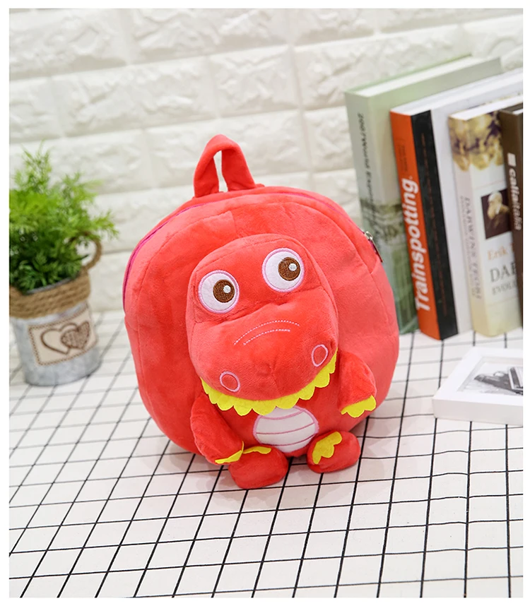 Soft Dinosaur Plush Backpack for Children Backpack Kids Small Bag Girl Cute Animal Prints Travel Bags Toys Gifts Plush Schoolbag