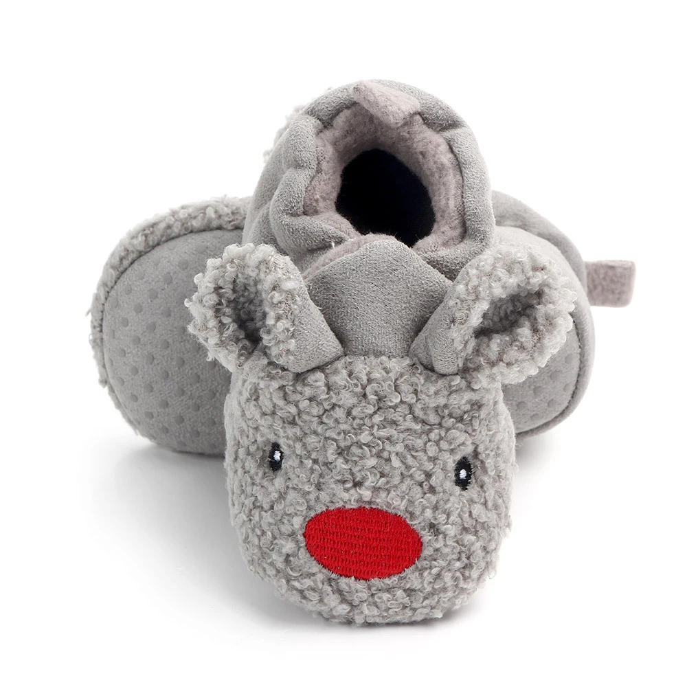 Baby Cotton Shoes Winter Cute Baby Warm Non-slip Toddler Shoes Plush Home Shoes For Baby