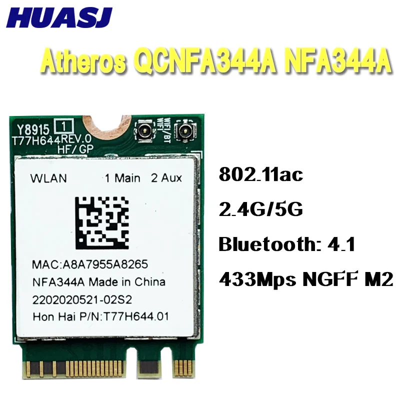 Huasj Atheros 무선 AC 어댑터 Wi-Fi QCNFA344A NFA344A..