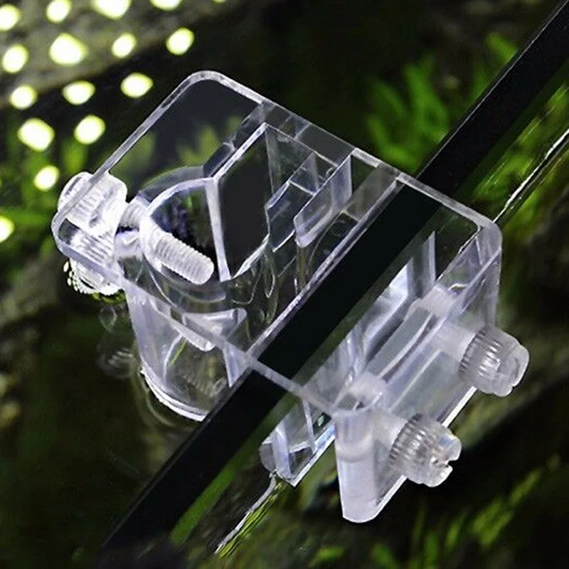 

2pcs Aquarium PC Holder Acrylic Holder Inflow Outflow Pipe Tube Fish Tank Fixed Frame Inlet Outlet Shrimp Instead Of Suction Cup