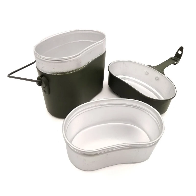 

Bento Box Lunch Box Three-piece Lunch Box Military Kettle Cookware Cook Set Hiking Lunch Boxes for Outdoor Camping