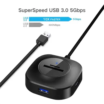 

Usb3.0 Hub Expander High-Speed 5 Gbps USB Splitter Portable Mini Extension 3 ports Data Hub Compatible For laptop MacBook Hot