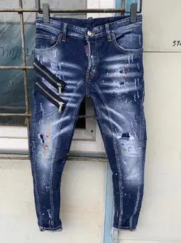 

NEW Men Jeans Ripped for Men Skinny DSQ D2 Jeans Pants Men Jeans Zipper Outwear Man Pants 1 order