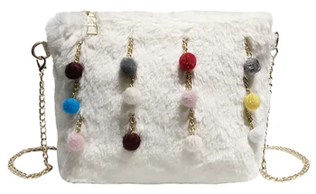 

QZUnique Women's Cotton Handbag Square Crossbody Bag Shoulder Bag Purse with Zipper Closure White