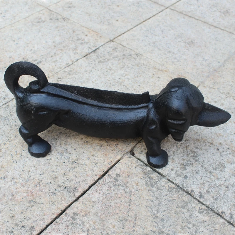 Европейский Винтажный домашний декор для сада чугунные фигурки собак ботинок скребок