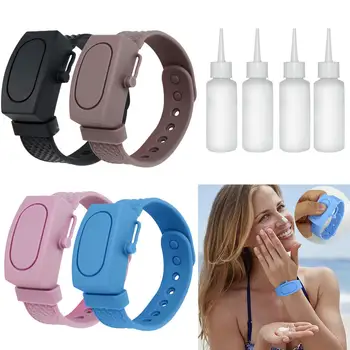 

Silicone Wristband Hand Dispenser Hand Sanitizer Dispensing Wearable Dispenser Pumps Disinfecta Wristbands Hand Band Wrist