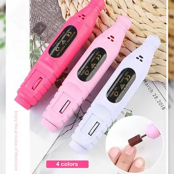 

Professional Electric Nail Drill Manicure Machine Pedicure 6 Bits Portable Nail Manicure Drill Set USB/EU/US Charging Nail File