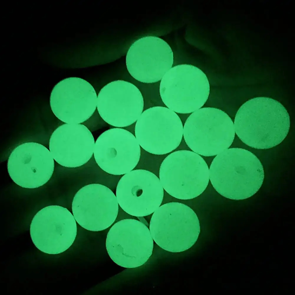 Luminous Fishing Beads 150pcs Assorted Soft Rubber Glow