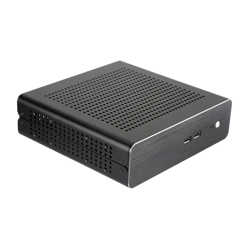 RGEEK G60 Chassis All Aluminum Mini case HTPC ITX Power USB2.0 Desktop Computer With Power Supply