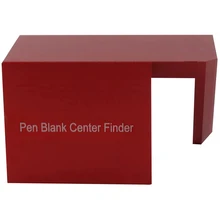 Buscador de centro en blanco de pluma, trazador de centro de círculo de carpintería de ángulo de 45 grados, herramienta de marcado de dibujo de línea de aleación de aluminio, Rojo