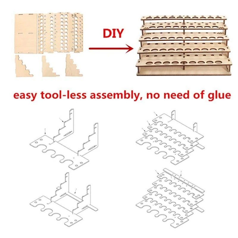 Стеллаж для красок, бутылок, сделай сам, кисти для красок, стеллаж для хранения, подставка для красок, лоток для кистей, модульный инструмент